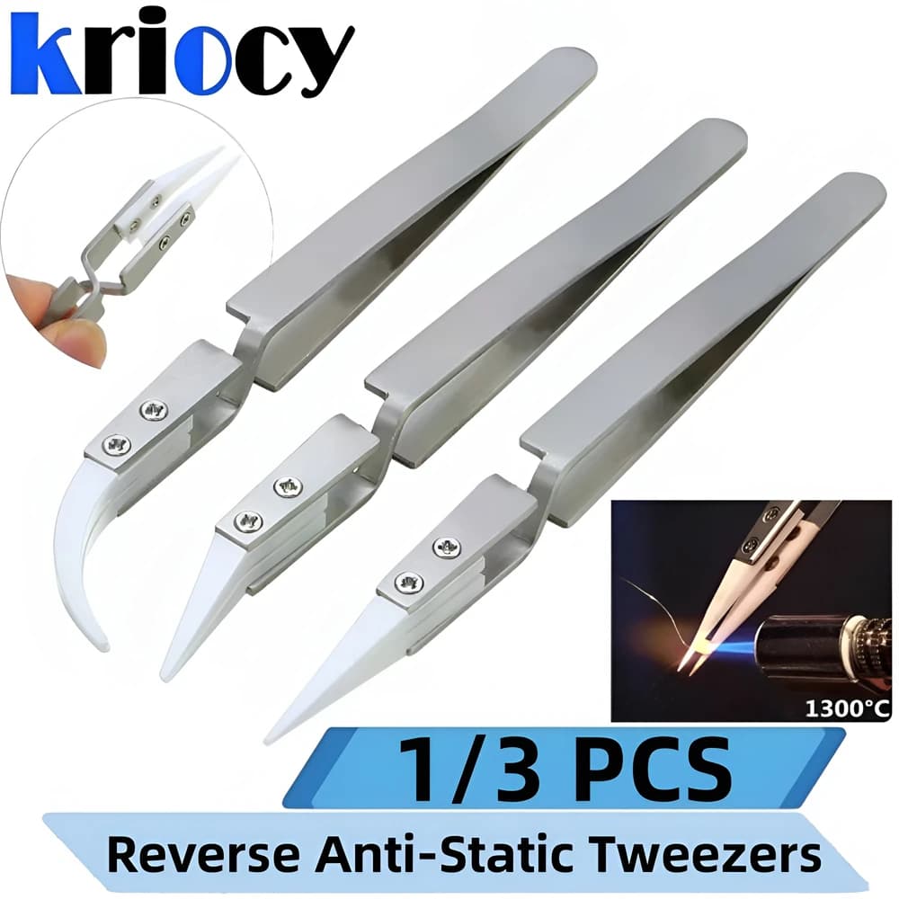 Anti-Static Ceramic Tweezers — Acid Resistant