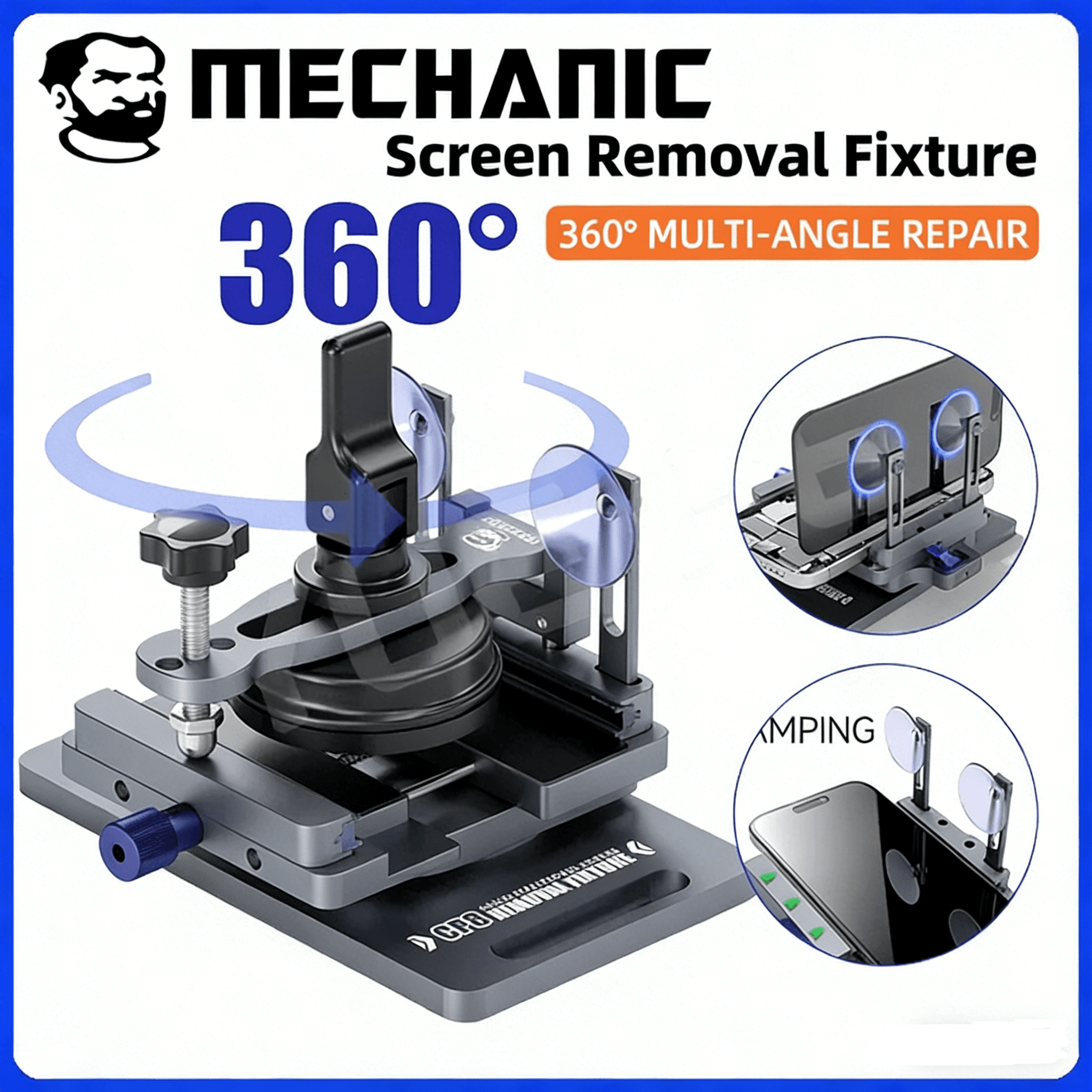 MECHANIC CP8 360° מתקן מסתובב לעבודה על הטלפון